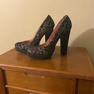Leopard print heels